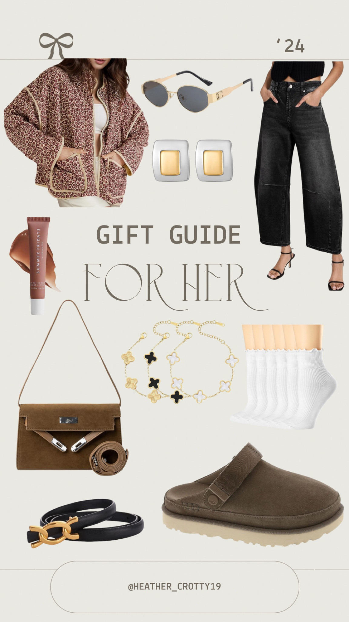 Gifts for her 🎀 shop my favorites from trendy pieces to closet staples. Designer looks for less. Best selling UGG shoes are always a great idea and she’ll wear year after year. Usually size up one in UGGs

#LTKCyberWeek #LTKGiftGuide #LTKHoliday