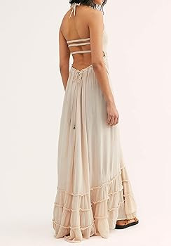 R.Vivimos Womens Summer Boho Sexy Backless Long Dresses | Amazon (US)