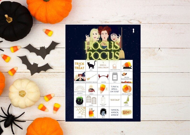 HOCUS POCUS BINGO | Printable & Virtual Game | Etsy (Global)