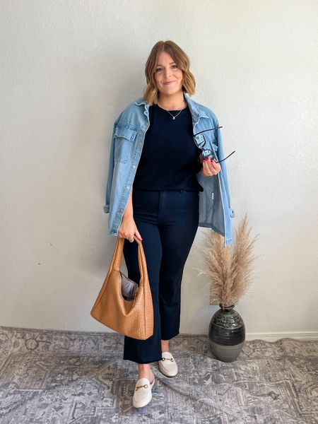 My no fail outfit combo// wearing the top from a set and styling it with jeans. 

Jeans are from 1822 denim 

Wearing L in everything!

#LTKmidsize #LTKstyletip