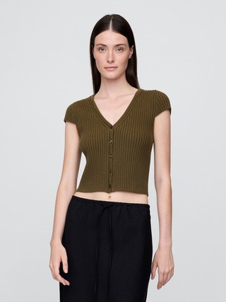 Cropped Rib Cardigan | Gap (CA)