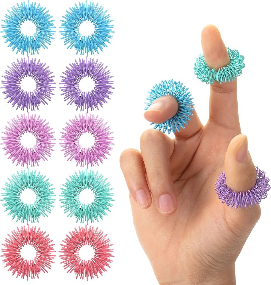 Amazon.com: Mr. Pen- Spiky Sensory Rings, 10 Pack, Stress Relief Fidget Sensory Toys, Fidget Ring... | Amazon (US)