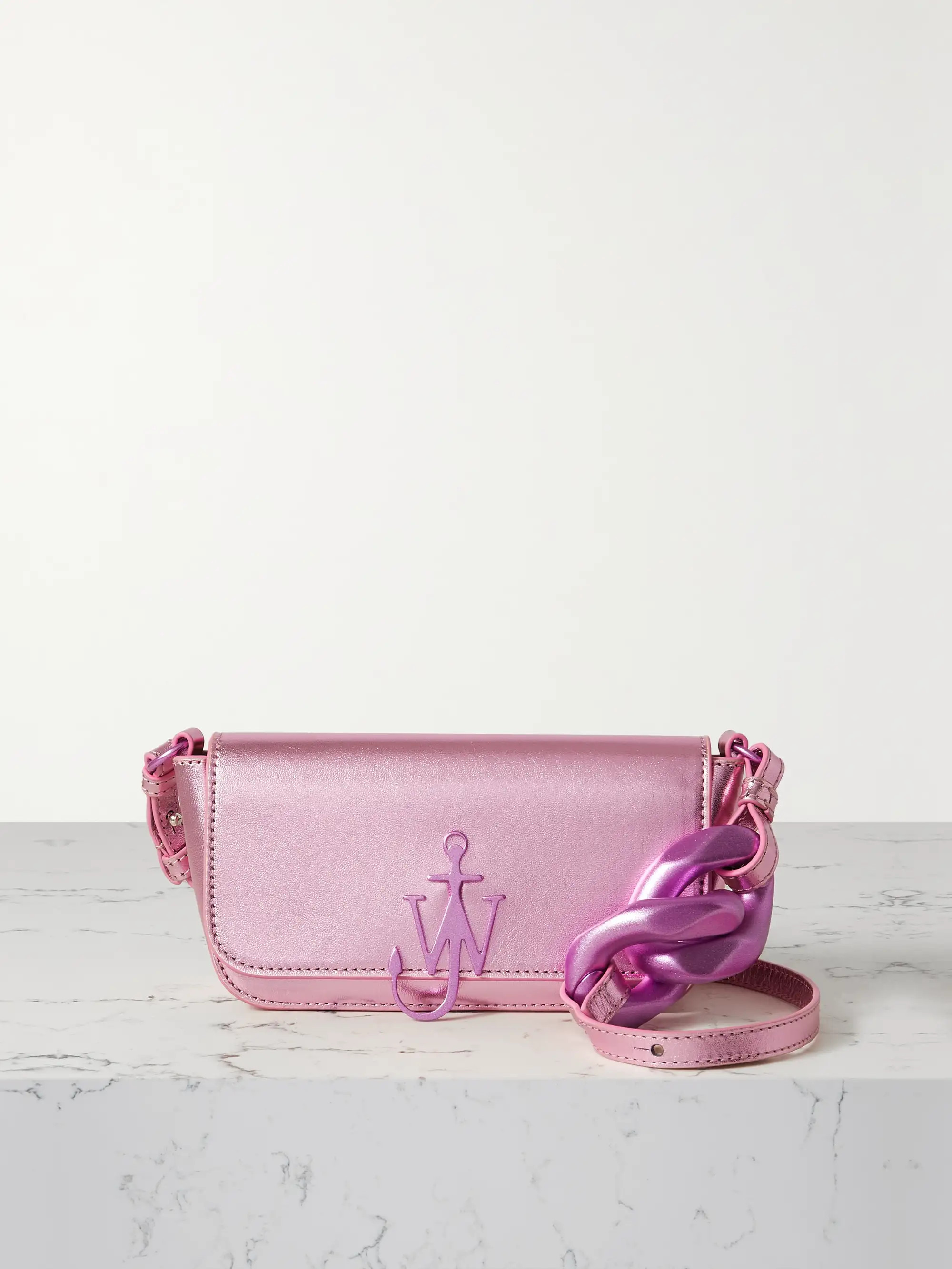 Anchor metallic leather shoulder bag | NET-A-PORTER APAC