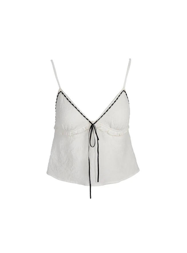 Trevani Ribbon Cami Ivory | Princess Polly US