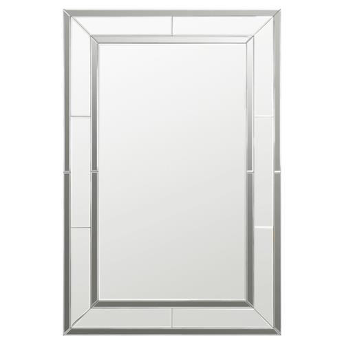 Villa & House William Modern Classic Silver Frame Wall Mirror | Kathy Kuo Home