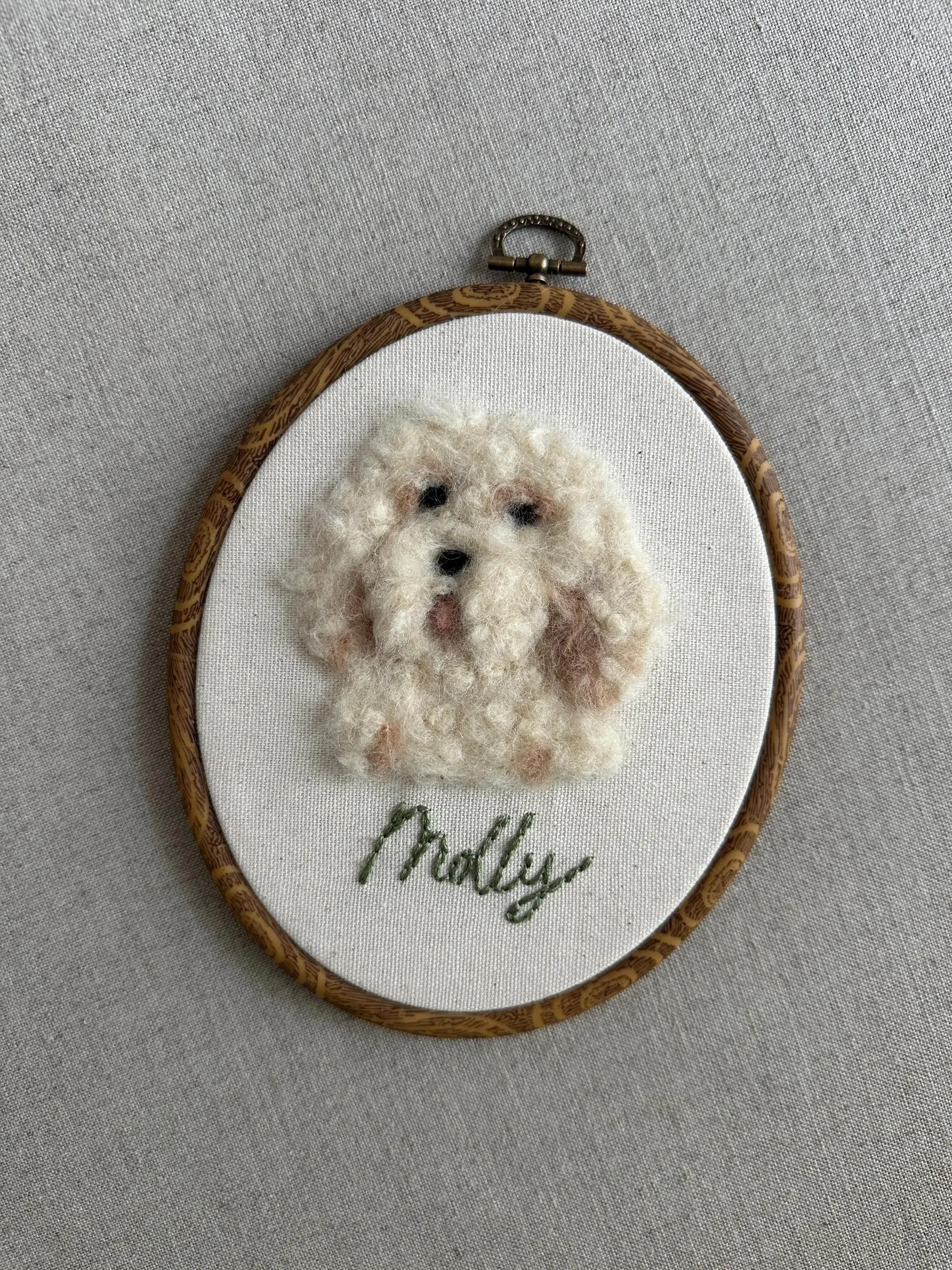 Custom Dog Portrait - Needle Felt Pet Keepsake - Personalized Dog Wall Art - Handmade Pet Gift- D... | Etsy (US)