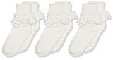 Jefferies Socks Girls 2-6X Misty Ruffle Turn Cuff 3 Pair Pack Socks | Amazon (US)