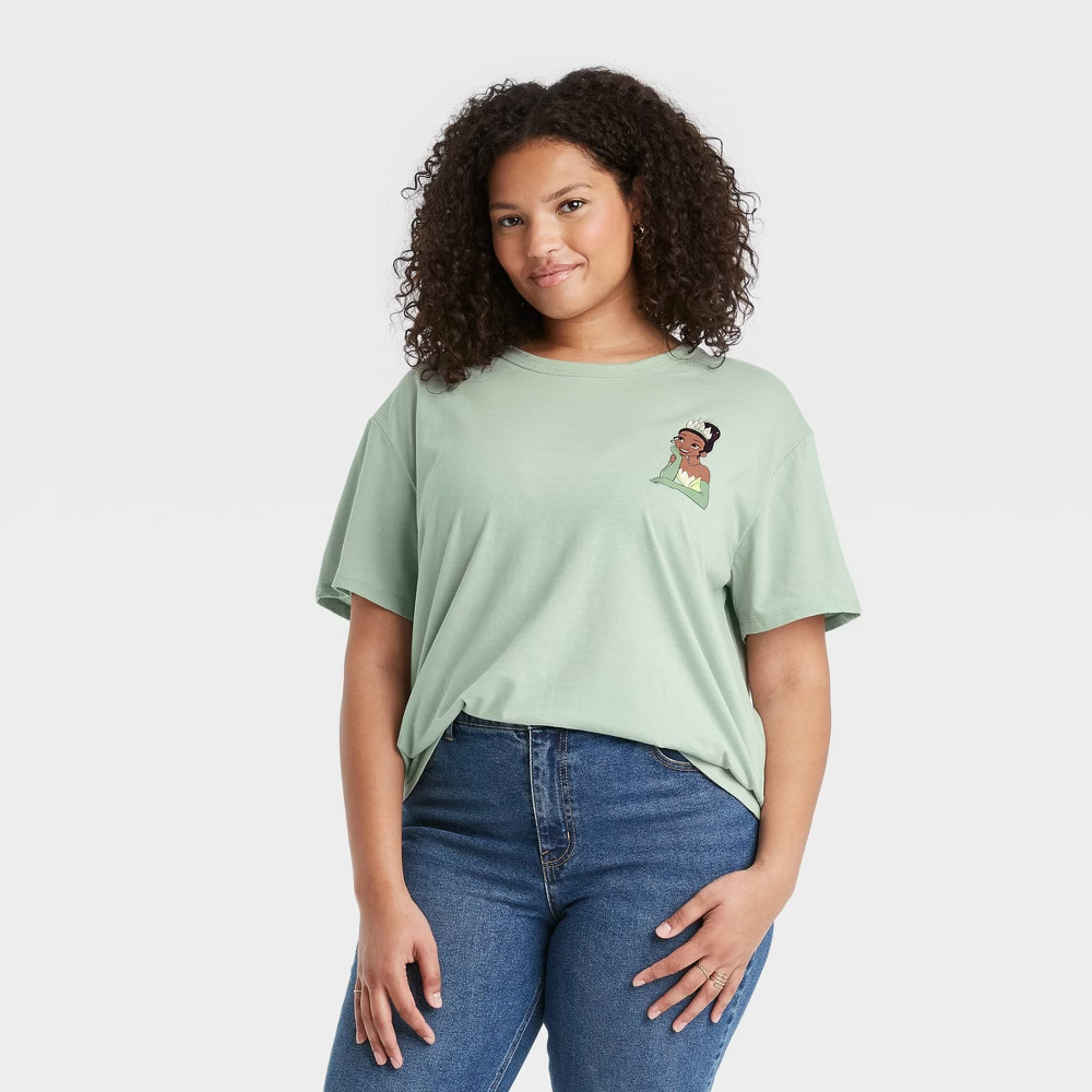 Women's Disney Princess Plus Size Tiana Short Sleeve Graphic T-Shirt - | Target