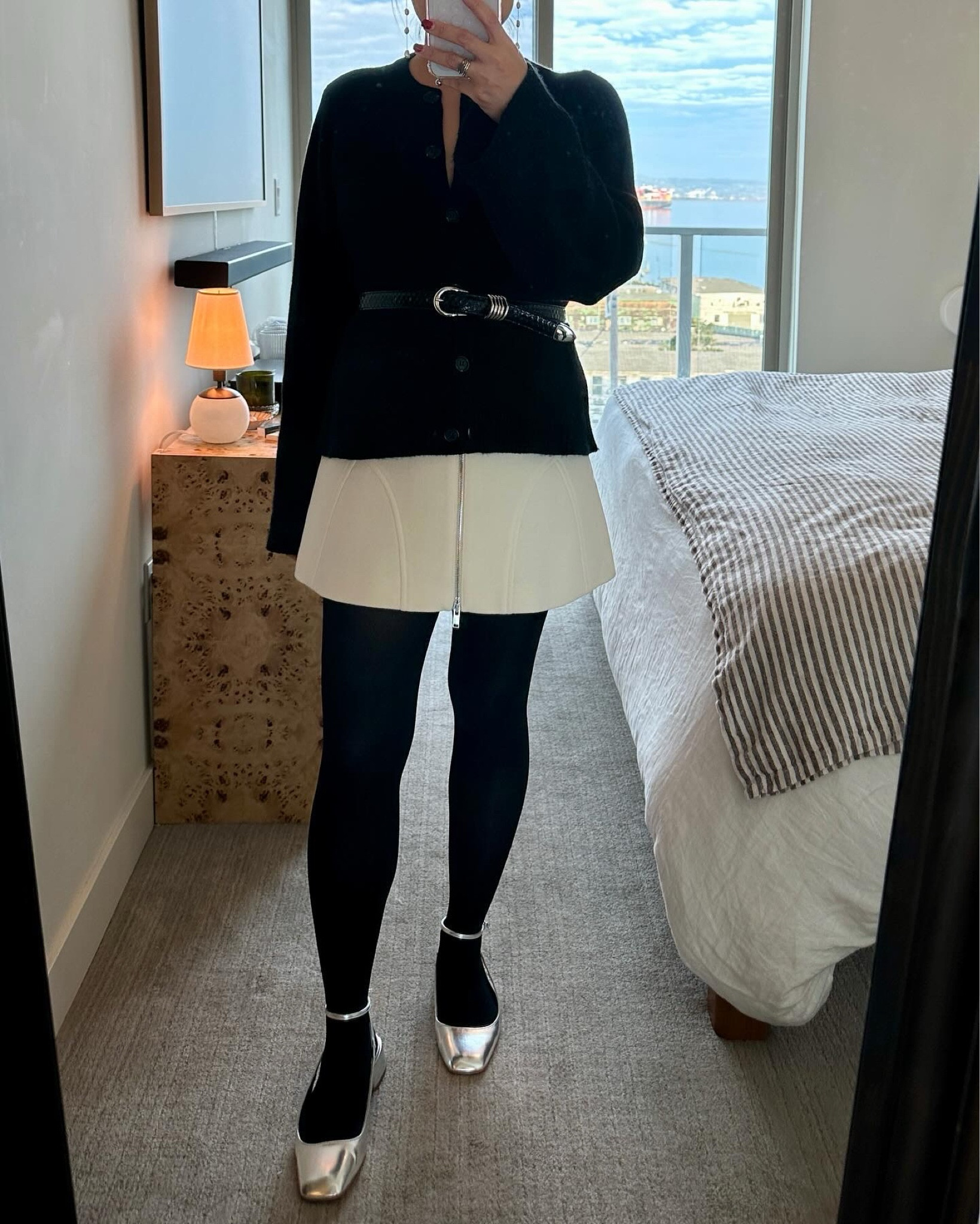 Black and white is always a reliable combo with silver ballet flats 

#LTKshoecrush #LTKstyletip #LTKSeasonal