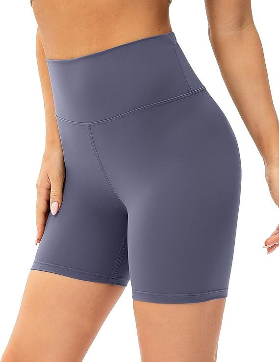 Lavento Women's Naked Feeling Biker Shorts - High Waisted Ultra Soft Workout Yoga Shorts - 5" / 6... | Amazon (US)