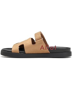 ALLOT Women's Comfort Slide Sandals Adjustable Strap Soft Footbed Platform Slip on Summer Beach S... | Amazon (US)