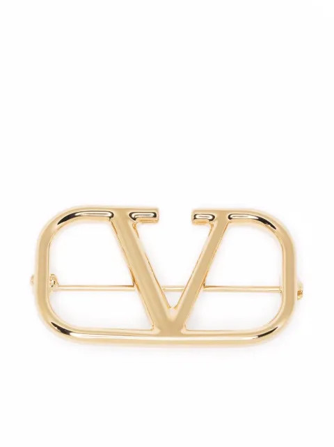 Valentino Garavani VLogo Signature Brooch - Farfetch | Farfetch Global