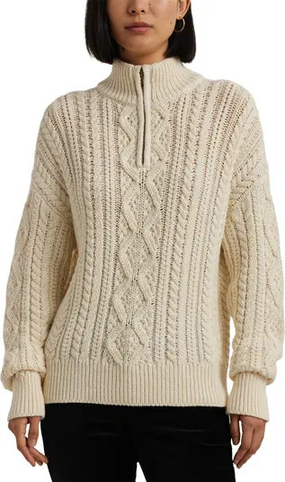 Fisherman Cotton Quarter Zip Sweater | Nordstrom