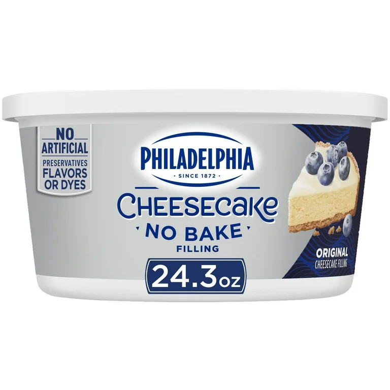 Philadelphia No Bake Original Cheesecake Filling, 24.3 oz Tub | Walmart (US)