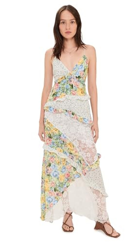 For Love & Lemons Women's Rosalyn Maxi Dress, Yellowblue, M at Amazon Women’s Clothing store | Amazon (US)