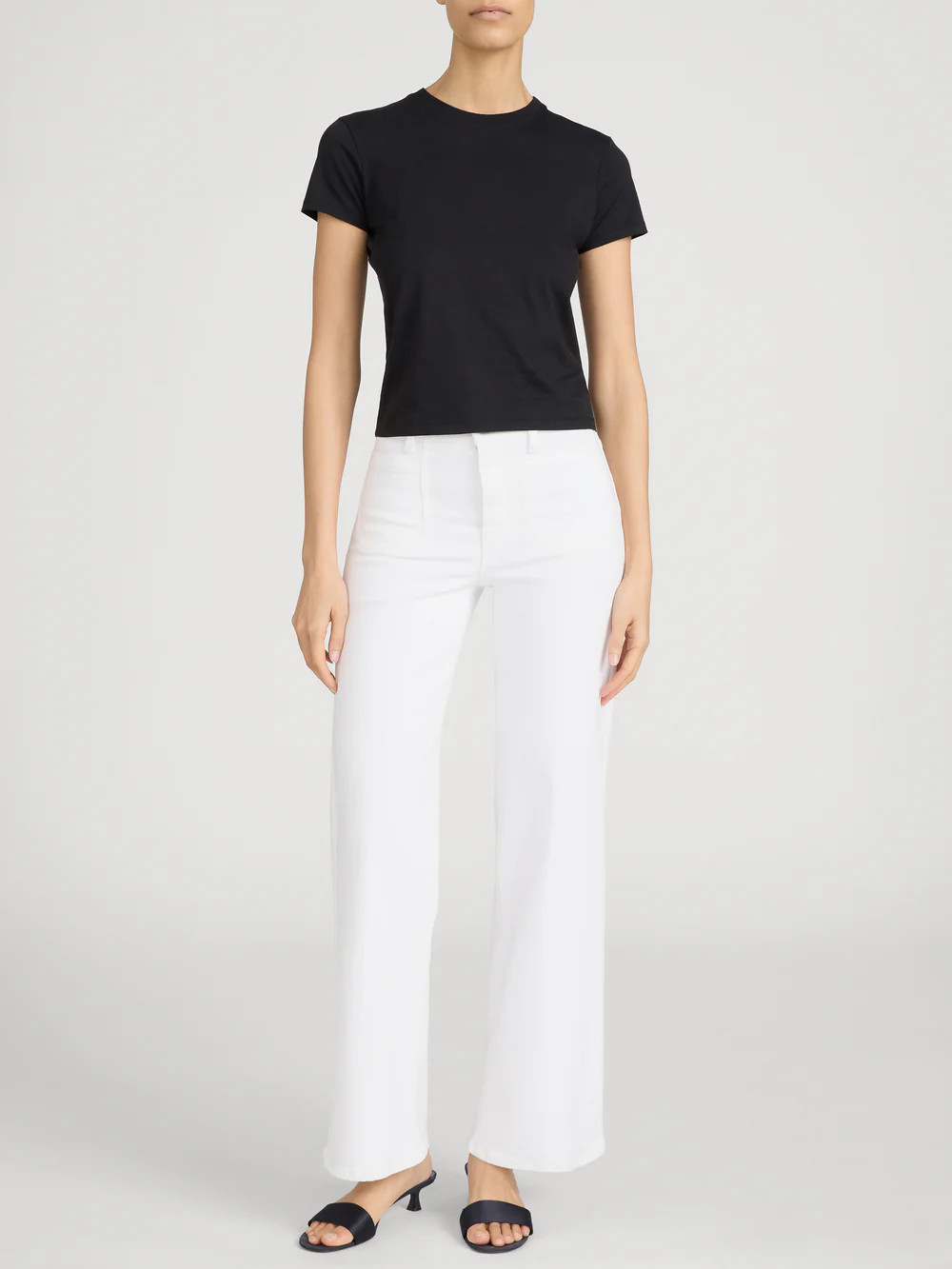 LE SLIM PALAZZO MODERNIST POCK WHITE | Frame Denim