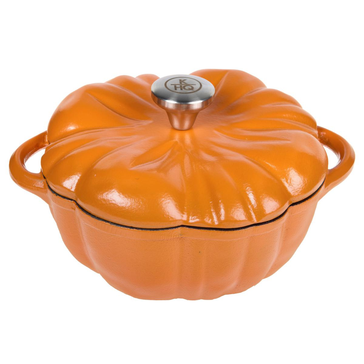 Kitchen HQ Cast Iron Diamond Ceramic Nonstick Pumpkin Casserole | HSN