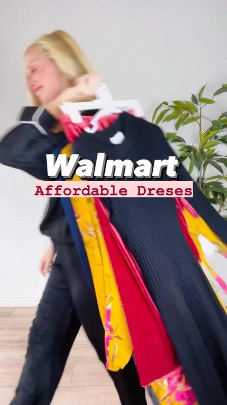 Walmart affordable dresses! Each dress I’m wearing a small except  for the yellow dress, I sized up to a medium (jr sized dress). 

#LTKSeasonal #LTKHoliday #LTKunder50