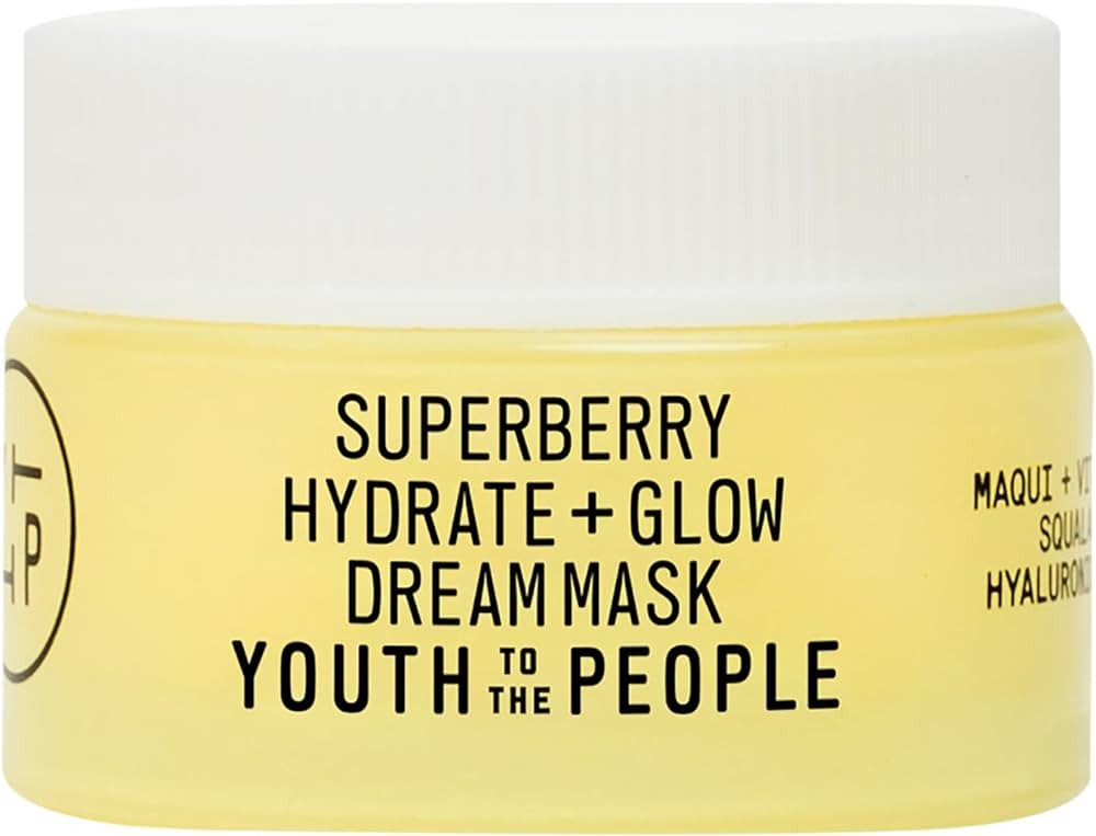 Youth To The People Superberry Glow Dream Mask - Brightening Overnight Face Mask + Hyaluronic Aci... | Amazon (US)