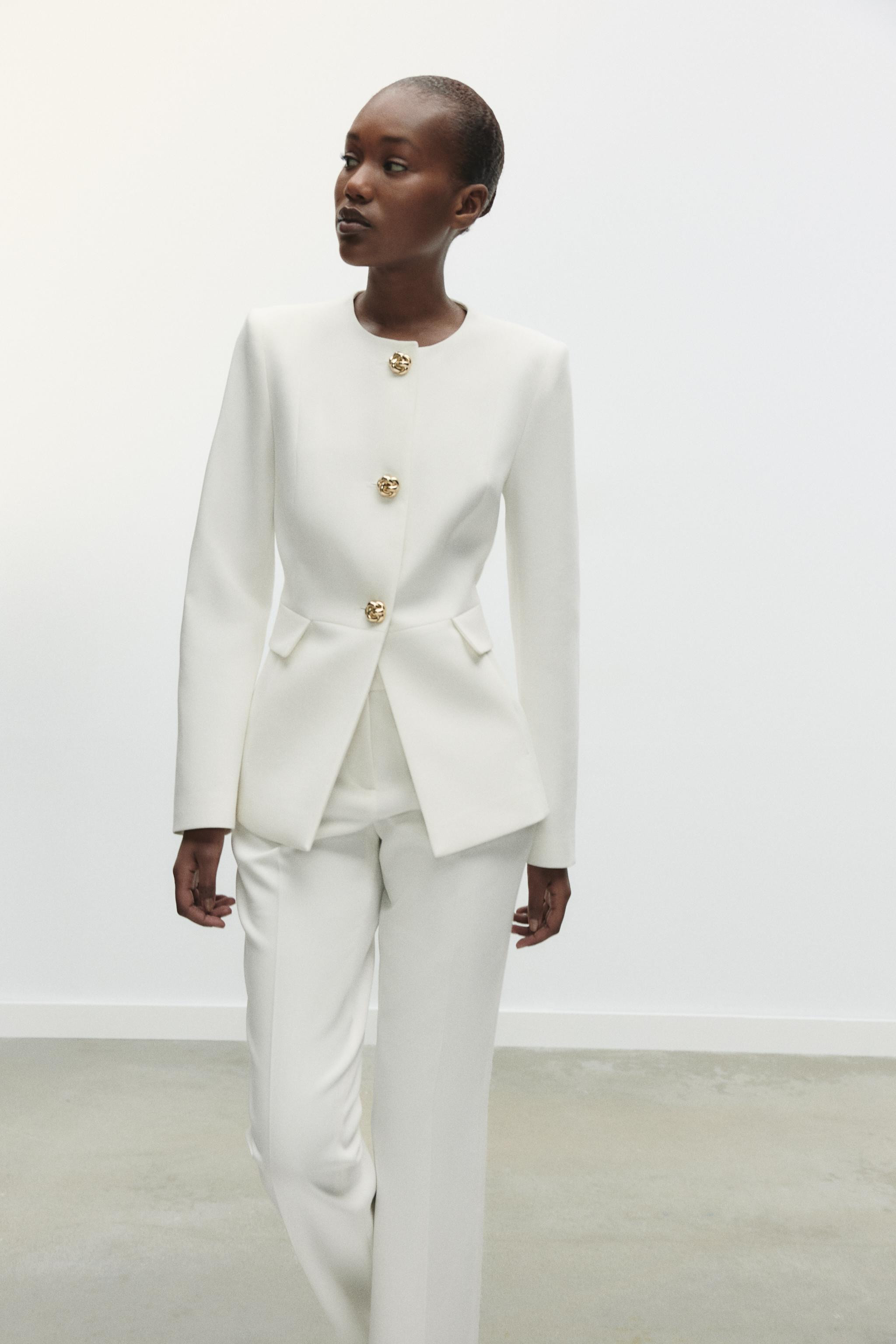 FITTED CREW NECK BLAZER | Zara US