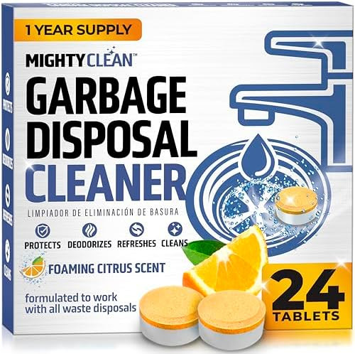 Garbage Disposal Cleaner And Deodorizer Tablets 24 Pack - 1 Year Supply Kitchen Sink Cleaner And ... | Amazon (US)