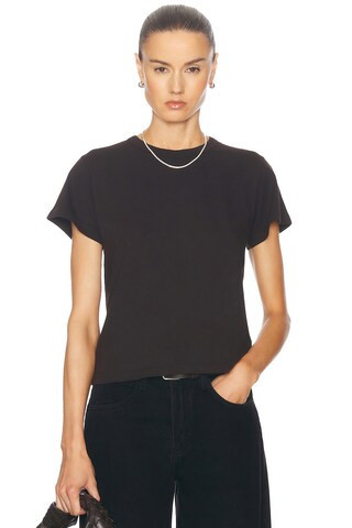 LESET The Margo Tee in Chocolate | FWRD 