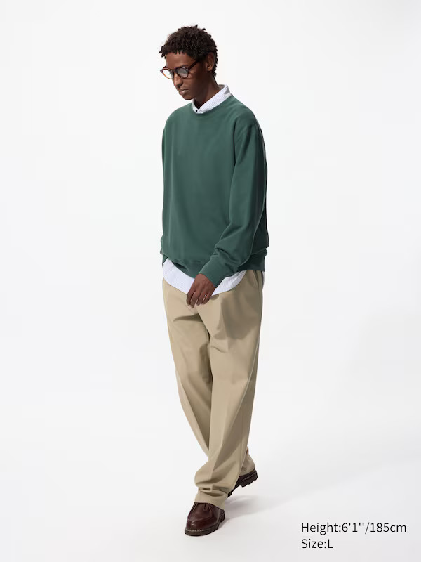 Pleated Wide Trousers (Long) | UNIQLO (UK)