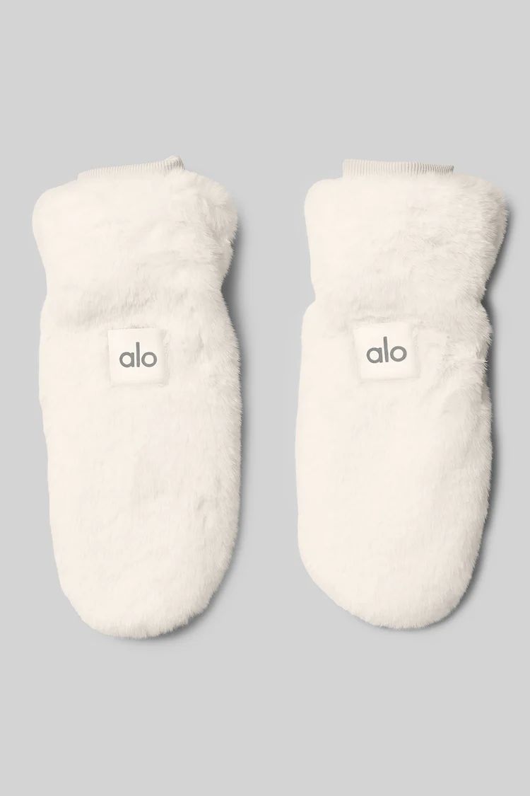 Faux Fur Mittens - Ivory | Alo Yoga