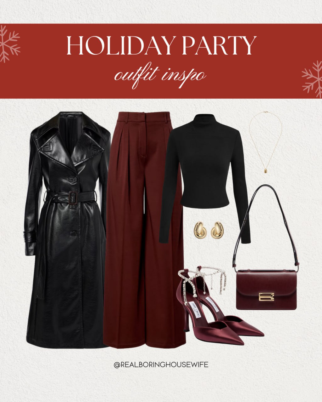 Holiday Party Outfit Inspo

// Holiday Party, Holiday Party Dress, Party, Party Dress, Party Outfits, Outfit Inspo, Outfits, Fashion, Trench Coat, Pants, Wide Leg Pants, Turtleneck, Long Sleeve Tops, Crop Top, Shoulder Bag, Pumps, Heels, Jewelry, Gold Jewelry, Necklace, Gold Necklaces, Earrings, Gold Earrings 

 #LTKParties #LTKStyleTip #LTKItBag