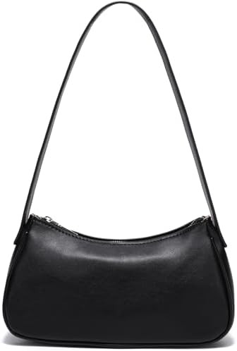 Small Shoulder Bag for Women Cute Mini Purse Trendy Vegan Leather Y2k Crescent Handbag | Amazon (US)