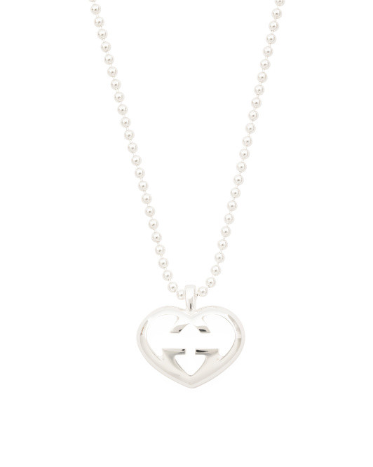 Made In Italy Sterling Silver Love Britt Pendant Necklace | TJ Maxx