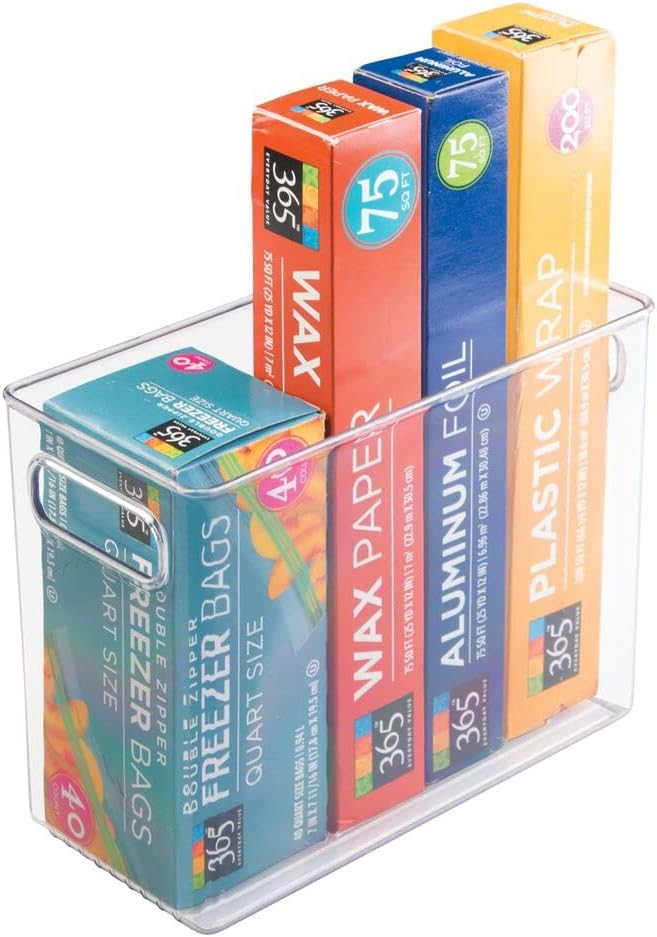 mDesign Plastic Tall Food Storage Organization Container Bin with Handles for Kitchen, Pantry, Ca... | Amazon (US)