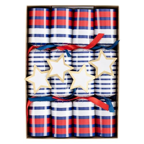 Caspari Breton Stripe Celebration Party Favors – Set of 8 Decorative Table Favors, 10-Inch Premium Paper Design with Ribbon & 3D Appliqués | Amazon (US)