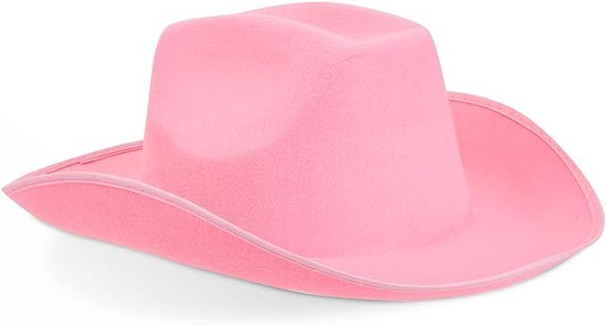 Zodaca Felt Cowboy Hat for Men and Women, Western Cowgirl Hat for Halloween Costume Birthday Bach... | Amazon (US)