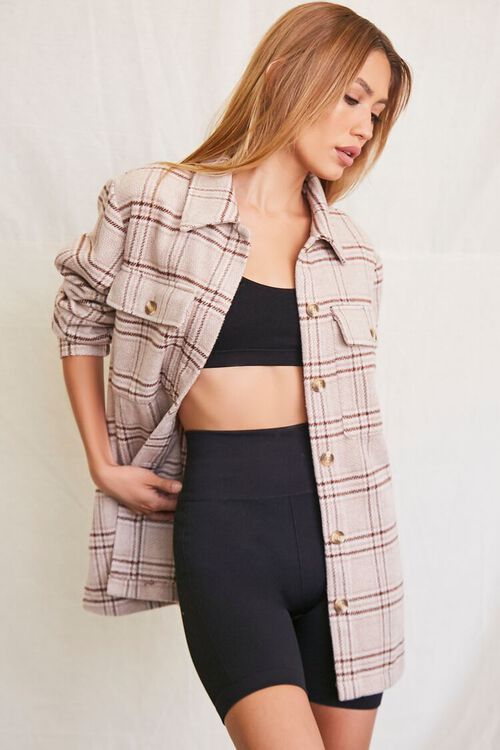 Plaid Button-Front Shacket | Forever 21 (US)