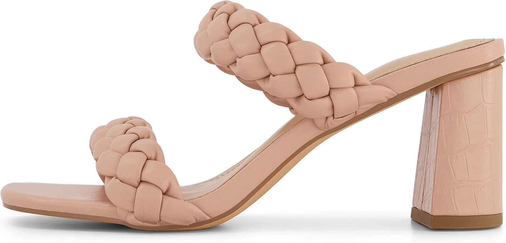 Dunes + CUSHIONAIRE Technology Women's Iris braided Heel Sandal +Memory Foam and Wide Widths Avai... | Amazon (US)