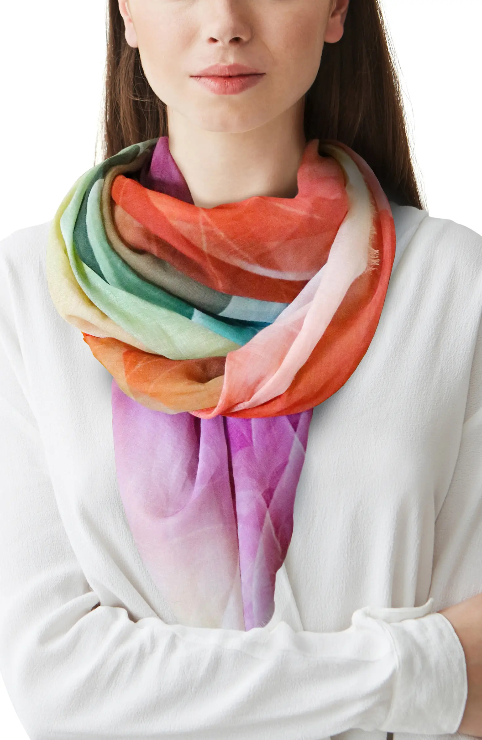 Nicoletta Rosi Digital Floral Print Square Scarf | Nordstrom | Nordstrom