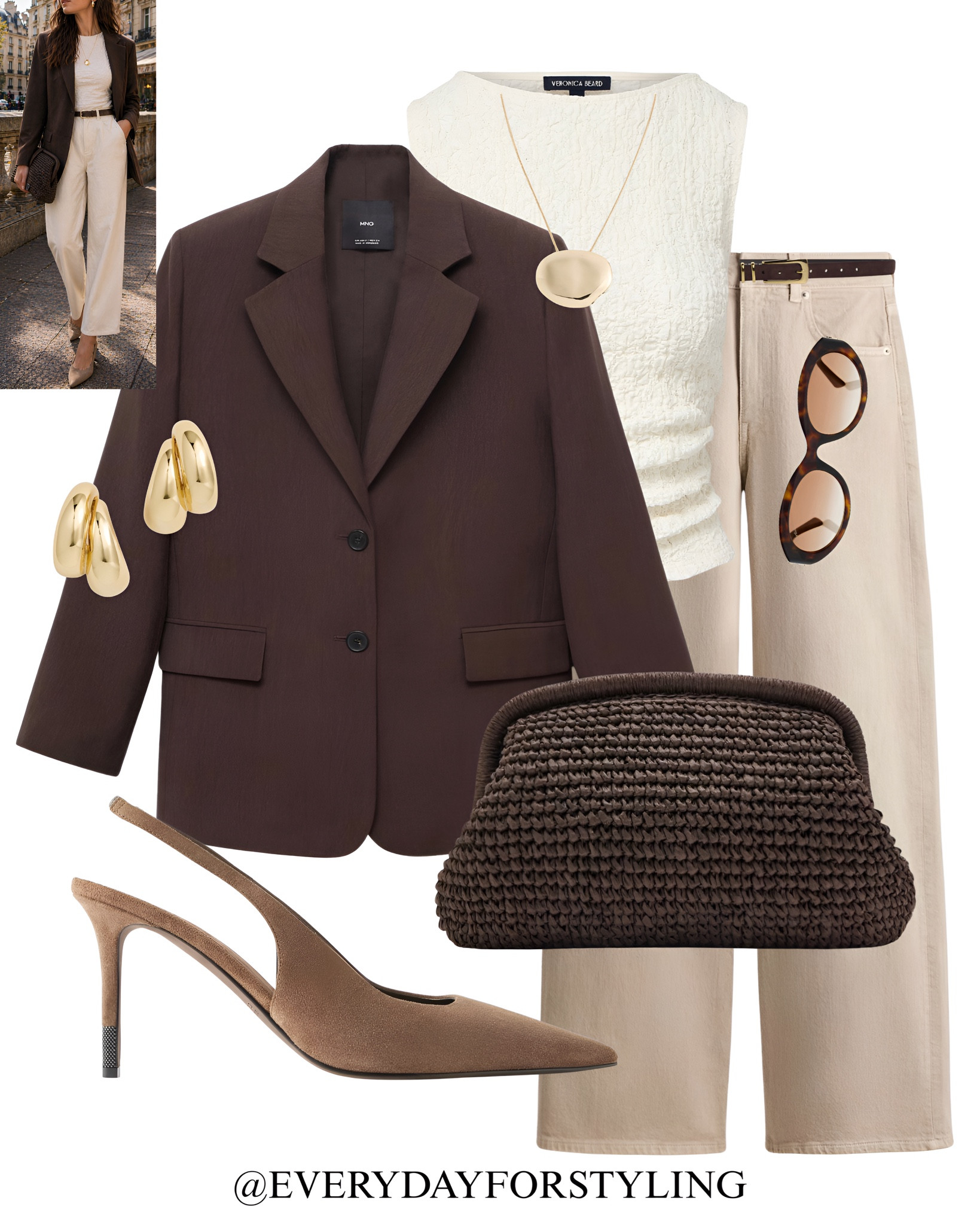 Soft power dressing in neutrals 🤎 

blazer and jeans outfit women, slingback heels outfit ideas, smart casual outfit women, elevated basics outfit ideas, minimal chic outfits women, old money style outfits women, quiet luxury outfit ideas, neutral outfit combinations women, effortless classy outfits, parisian style outfits women, capsule wardrobe outfits women, timeless fashion outfits, everyday elegant outfits women, how to style blazer outfits, chic street style outfits, everydayforstyling 

#blazerstyleedit, #summerOutfitIdeas, #elevatedbasicsstyle, #CasualOutfitIdeas, #timelessoutfitideas

#LTKSeasonal #LTKootd #LTKWorkwear