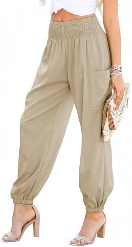 Dokotoo Womens Summer Boho Business Casual Smocked 2026 High Waisted Cargo Summer Long Elephant P... | Amazon (US)