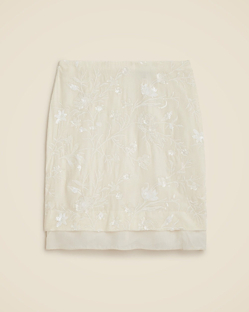 Collection embroidered velvet slip skirt | J. Crew US