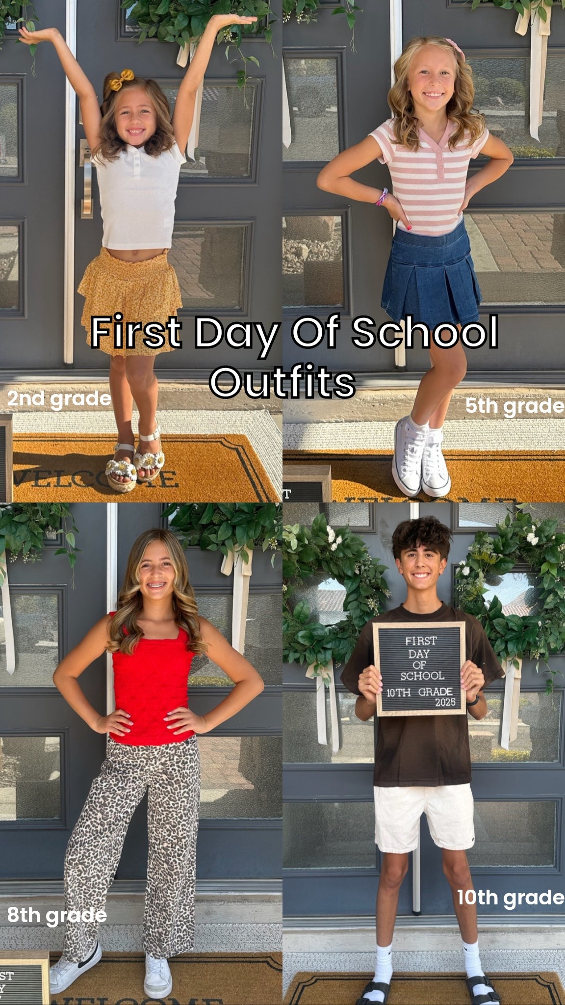 First Day of School Outfits 🎒✏️

Life As We Gomez Family — 2nd, 5th, 8th, and 10th grade. 

Tilly’s, Kohl’s, Target, Carter Oshkosh

#LTKFamily #LTKKids #LTKStyleTip