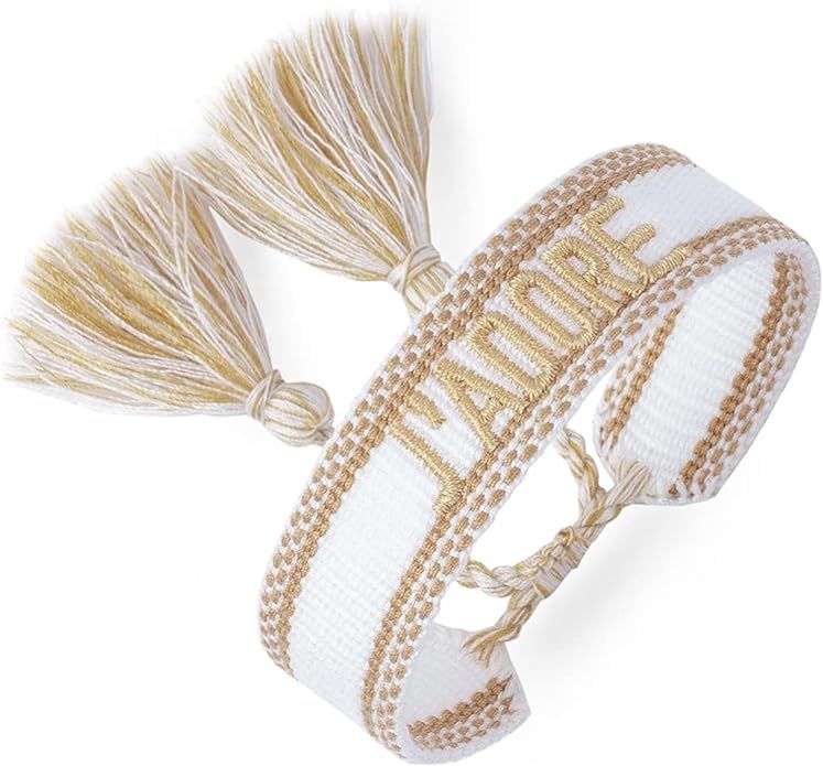NEWIND Woven Friendship Wrap Bracelets Adjustable Couple Braided Bracelets for Women Girls Gift | Amazon (US)