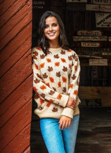 The Big Cozy Leaf Sweater - Tan | Kiel James Patrick