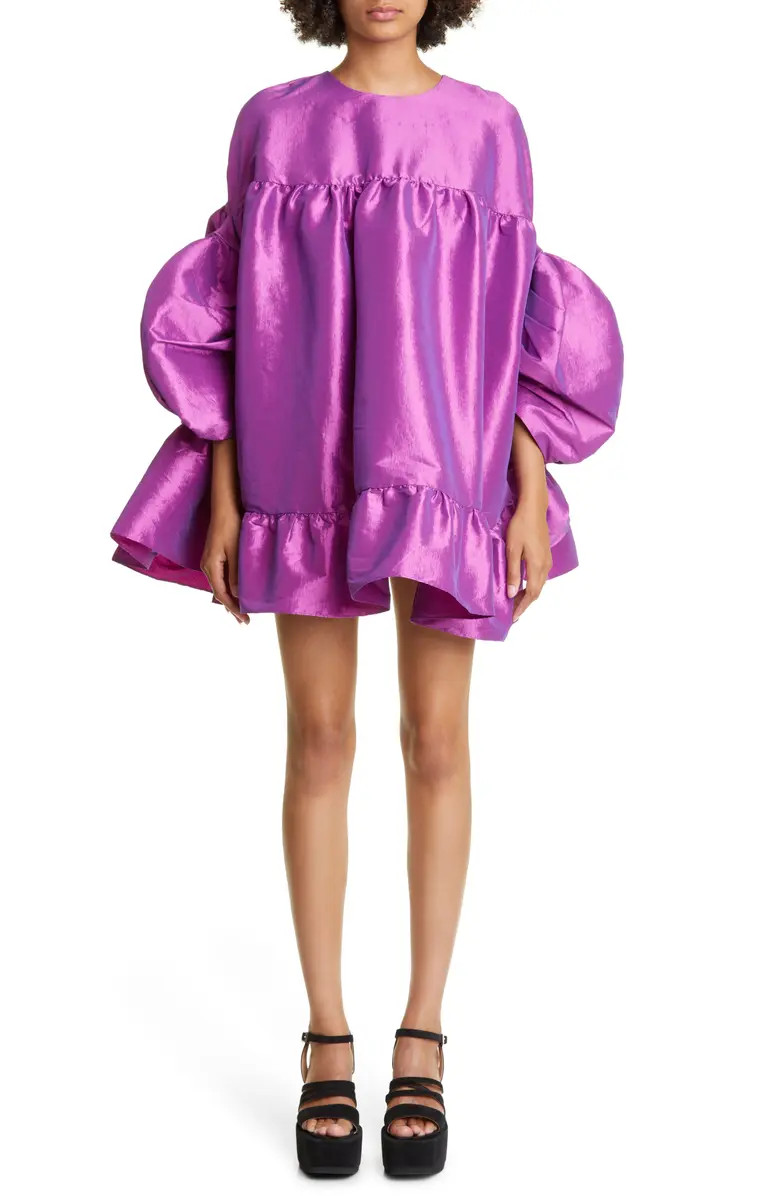 Gina Silk Blend Taffeta Babydoll Dress | Nordstrom