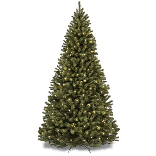Green Spruce Artificial Christmas Tree with 900 Clear/White Lights | Wayfair North America