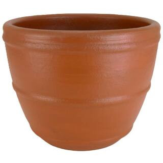14 in. x 10 in. x 14 in. TerraCotta Clay Decorative Ornate Vase | The Home Depot