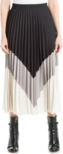 Chevron Colorblock Pleated Maxi Skirt | Nordstrom Rack