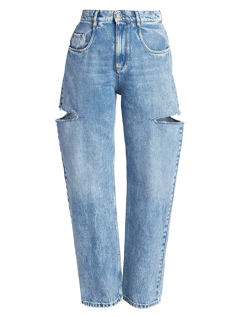Maison Margiela Wide-Leg Slashed Cut-Out Jeans | Saks Fifth Avenue