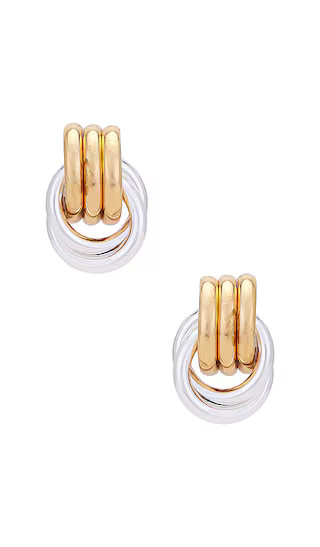 Double Knot Earrings in Mixed Metal | Revolve Clothing (Global)