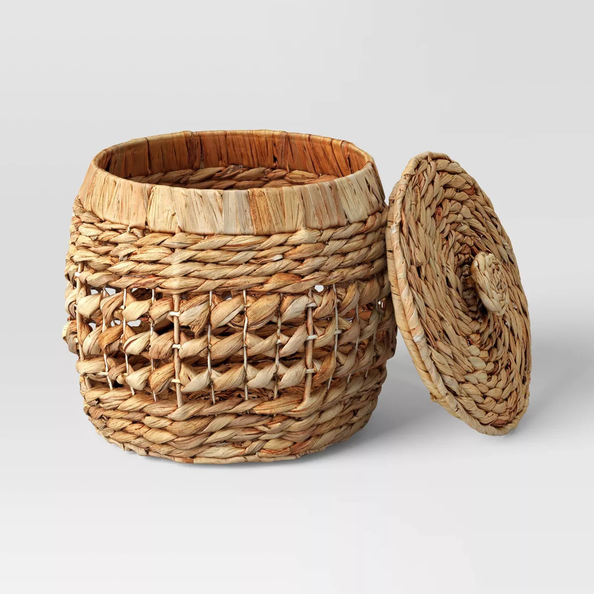 Round Water Hyacinth Basket with Lid - Threshold™ | Target